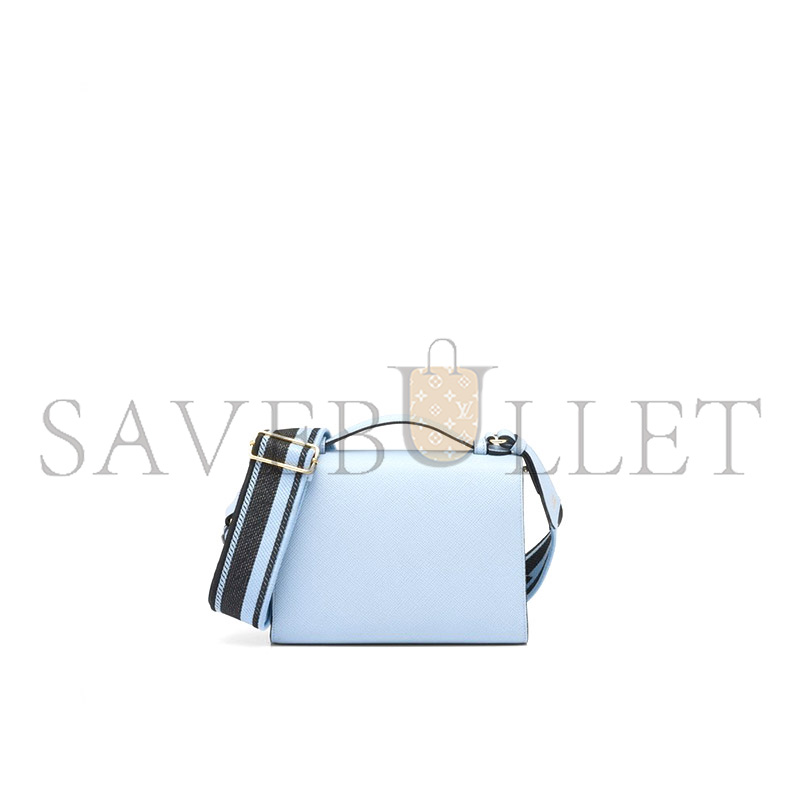 pra*a monoCh*0me saffiano leather bag 1bd317 (21*14*6.5cm)